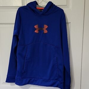 Under Armour Royal Blue Hoodie with Red Logo